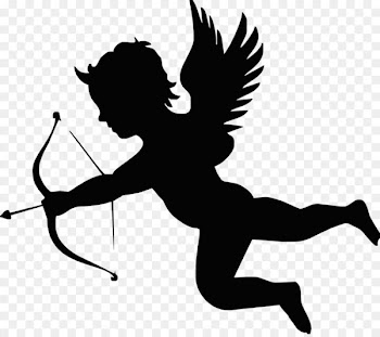 Cupid Arrow Love Illustration - Cupid Silhouette 