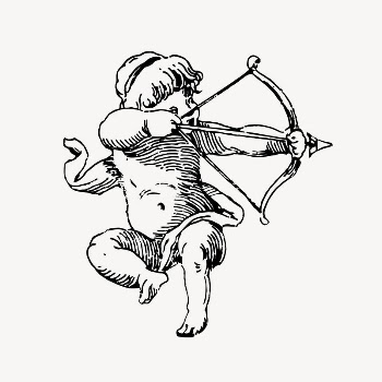 Cupid clipart, drawing illustration vector. | Free Vector Illustration - rawpixel