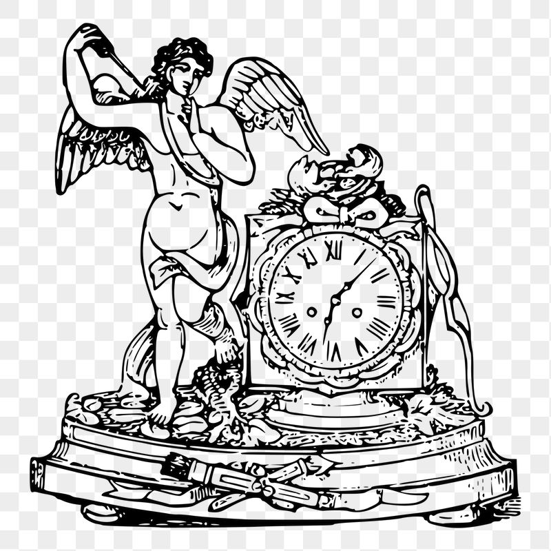 Cupid clock png sticker, transparent | Free PNG - rawpixel