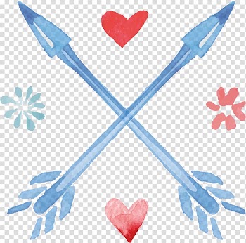 Cupid , creative hand-painted watercolor married Cupid arrow transparent background PNG clipart