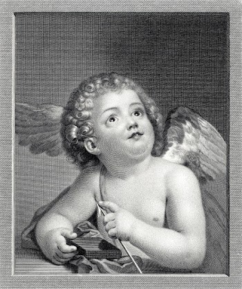 Cupid feeling the point of an arrow (1790) by Johann Friedrich Bause. Original from The MET Museum. Digitally enhanced by rawpixel.
