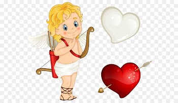 Cupid Heart Clip art - Beautiful Cupid with Hearts PNG Clipart 