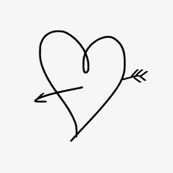 Cupid heart doodle clipart, Valentine's | Free PSD - rawpixel