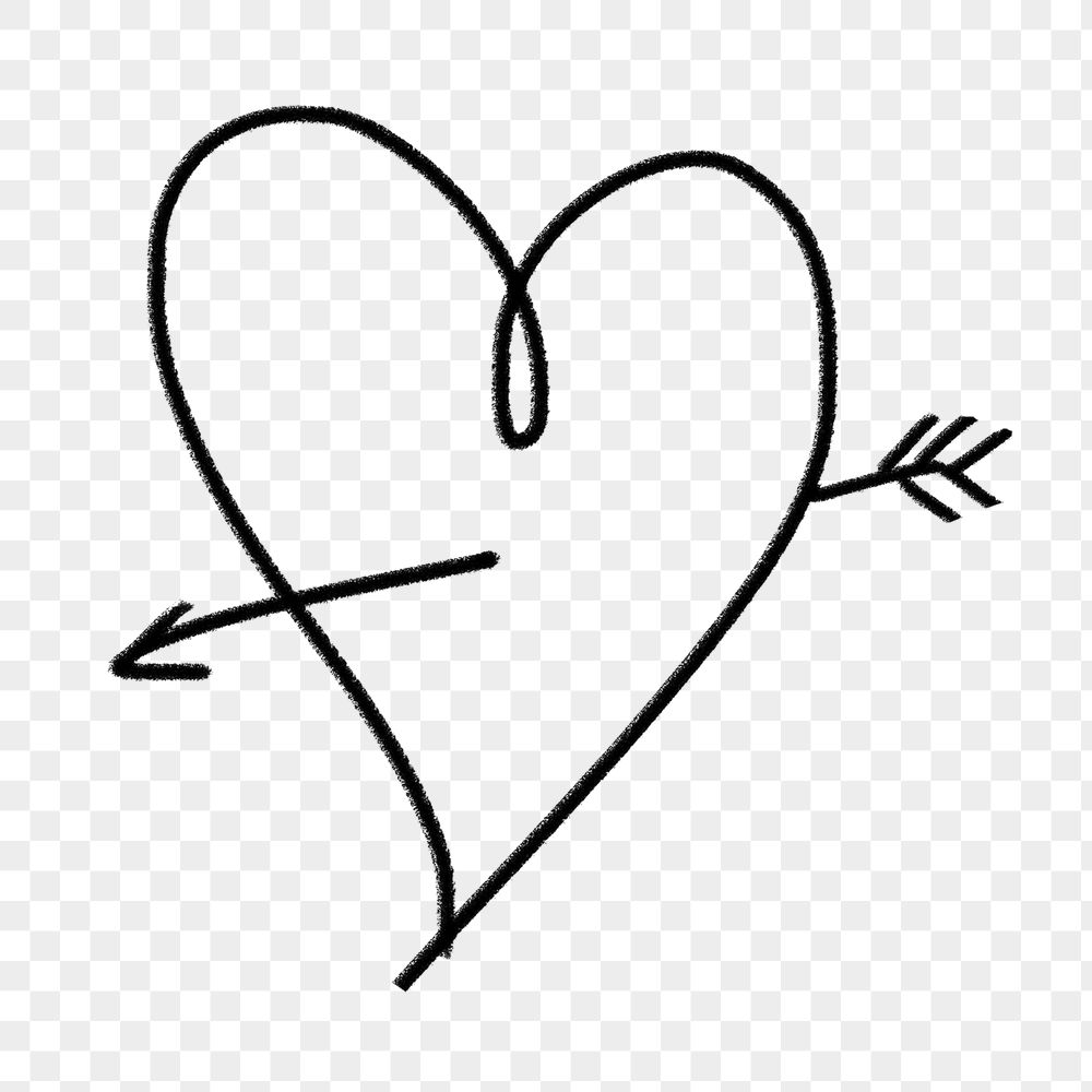 Cupid heart png doodle sticker, | Free PNG - rawpixel