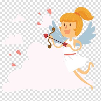 Cupid Love, Angel wearing a white dress,Cupid transparent background PNG clipart