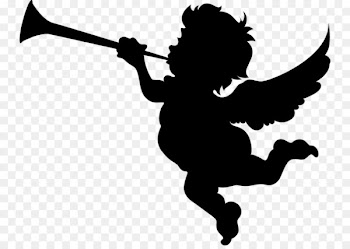 Cupid Royalty-free Clip art - Angel Silhouette 
