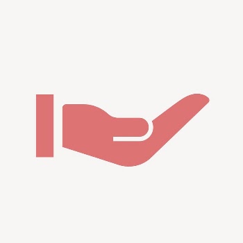 Cupping hand icon, pink flat | Free Icons - rawpixel