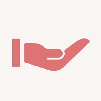 Cupping hand icon, pink flat | Free Icons - rawpixel