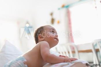 Curious baby boy
