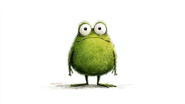Curious Green Frog Character Curious Green Frog Character