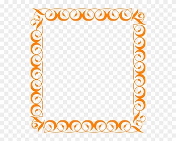 Curly Border Orange Clip Art At Clker - Borders Clip Art