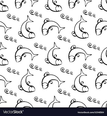 Curly or Swirly hand drawn background vector image