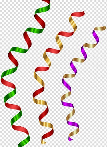 , Curly Ribbons transparent background PNG clipart