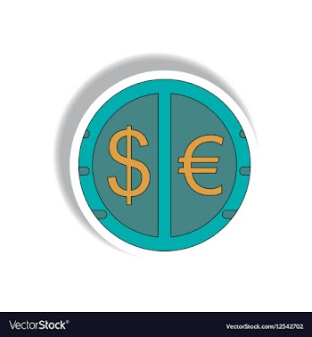 Currency stock market sign in vector image