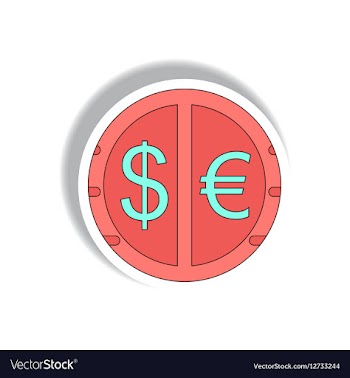 Currency stock market sign in vector image