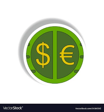 Currency stock market sign in vector image