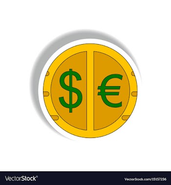 Currency stock market sign in vector image