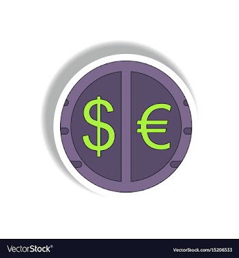 Currency stock market sign in vector image