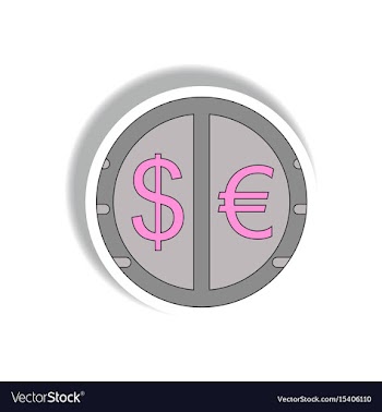 Currency stock market sign in vector image