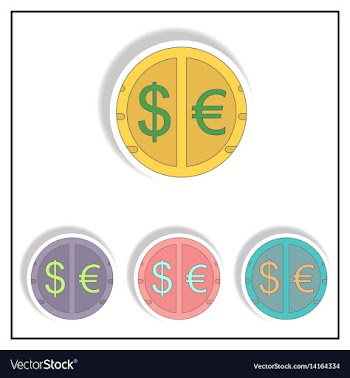 Currency stock market sign vector image