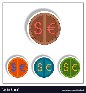 Currency stock market sign vector image