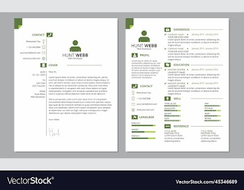 curriculum vitae resume template green clean