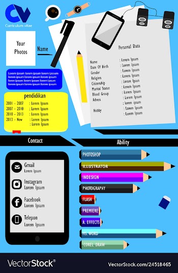 Curriculum vitae vector image