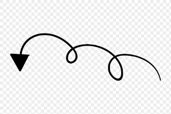 Cursive arrow png sticker on transparent | Free PNG - rawpixel