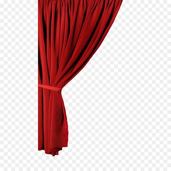 Curtain Clip art - One side of the red curtain 