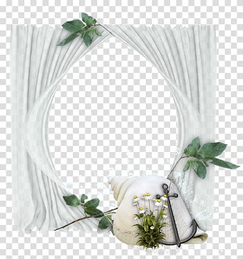 Curtain Drawing frame, White curtains frame transparent background PNG clipart