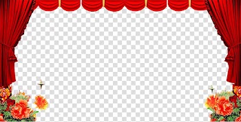 Curtain Floral design Textile Stage, Festive flowers stage curtains transparent background PNG clipart