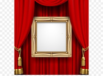 Curtain Green Stock photography Stock illustration - Open the red curtains 