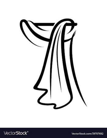 curtain - logo on white background textiles