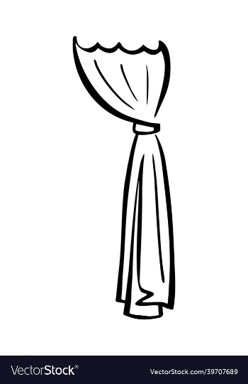 curtain - on white background
