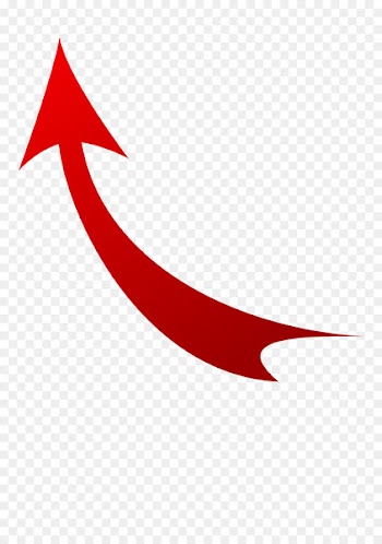 Curve Clip art - Curved Up Arrow Png 