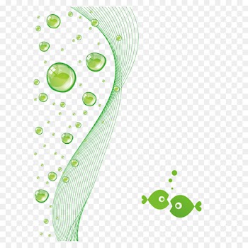 Curve Designer - Green curve water droplets 
