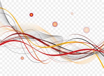 Curve Line - Ribbons floating bubbles 