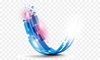 Curve Shape - Blue technology background vector material 