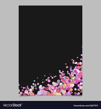 Curved blank abstract dispersed confetti circle vector image