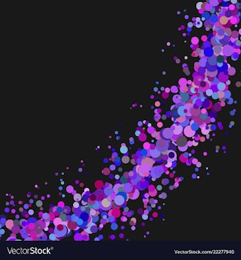 Curved blank abstract scattered confetti dot vector image