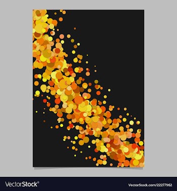 Curved blank abstract scattered confetti dot vector image