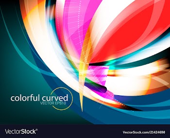 Curved colors motion graphics vector image