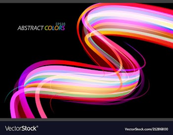 Curved colors vector image