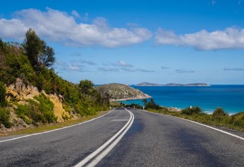 curved road near cliff