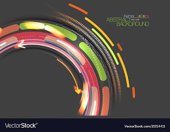 Curved theme on a gray vector image