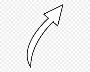 Curved White Arrow Vector