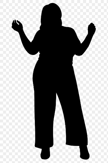 Curvy woman png silhouette clipart, | Free PNG - rawpixel