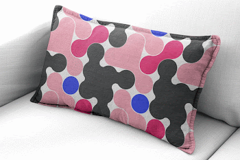 Cushion cover mockup, pink geometric | Free PSD Mockup - rawpixel