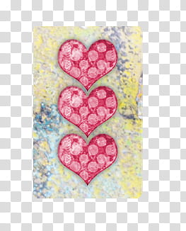 Custom , three red hearts illustration transparent background PNG clipart