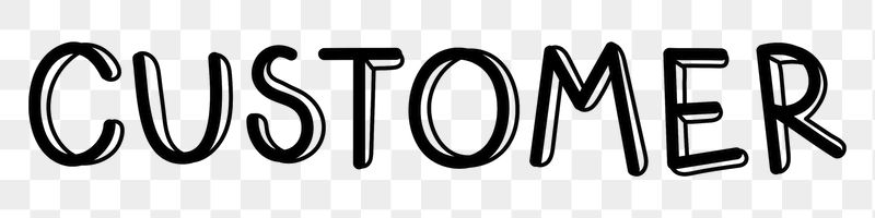 Customer png word sticker typography, | Free PNG - rawpixel